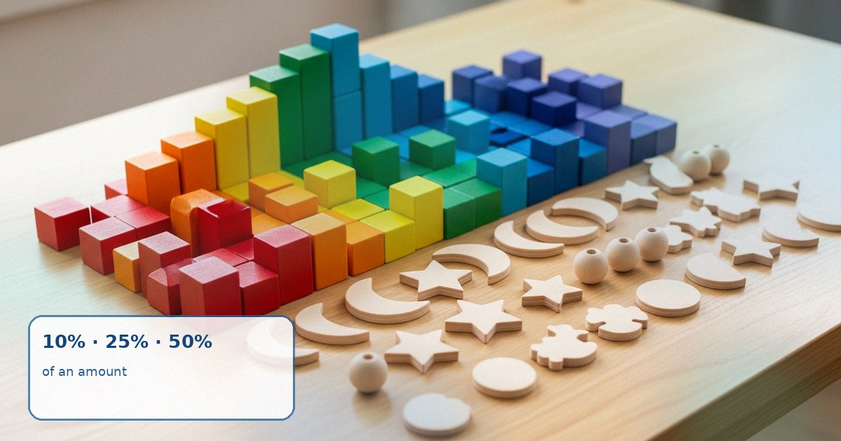 Percentages of amounts explained for parents - Ziado maths guide