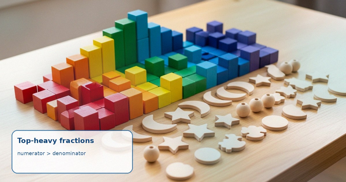 Improper fractions explained for parents - Ziado maths guide